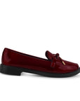 Mocasin Vino Dama Puntal Elegante Moño Zapato Para Mujer 4030123