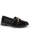 Mocasin Negro Dama Casual Detalle Elegante Piso Moda 4030128