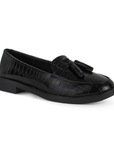 Mocasin Negro Dama Piso Motitas Casual Moda Zapato Mujer Formal 4030062