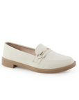 Mocasin Beige Mujer Dama Casual Herraje Zapato Mujer 4030071