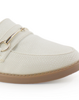Mocasin Beige Mujer Dama Casual Herraje Zapato Mujer 4030071