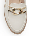 Mocasin Beige Dama Casual Piso Basico Elegante Cadena 4030095