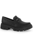 Mocasines Negro Mujer Herraje Casual Cómodo Suela Chunky 4760097