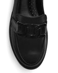 Mocasin Negro Dama Herraje Moderno Suela Atractorada Formal 2880125