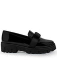 Zapato Negro Para Mujer Casual Mocasin Moño Moda Formal 2880129
