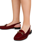 Mules Vino Piso Moda Casual Balerina Mujer Comodo Destalonado 2880131