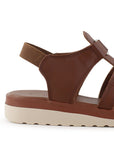Sandalia Cafe Mujer Plataforma Baja Casual Tiras Resorte Moda 4810075