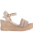 Sandalia Maquillaje De Plataforma Mujer Casual Verano Trenzado Pedreria 4500145
