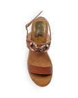 Sandalia Cafe Plataforma Alta Mujer Hebilla Doble Correa Casual 4500166