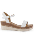 Sandalia Blanco Plataforma Comoda Moda Mujer Confort Casual Moda 3950105