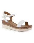 Sandalia Blanco Plataforma Comoda Moda Mujer Confort Casual Moda 3950105