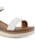 Sandalia Blanco Plataforma Comoda Moda Mujer Confort Casual Moda 3950105