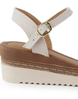 Sandalia Beige Plataforma Comoda Moda Mujer Confort Casual Moda 3950106