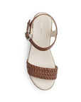 Sandalia Cafe De Plataforma Tira Trenzada Moda Casual Pulsera 3201469