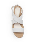 Sandalia Blanco Casual Playa Plataforma Tiras Cruzadas Pulsera 3402366