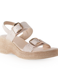 Plataforma Beige Mujer Casual Doble Hebilla Descubierto Moda 3402752