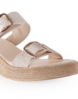 Plataforma Beige Mujer Casual Doble Hebilla Descubierto Moda 3402752