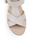 Plataforma Beige Mujer Elegante Sandalias De Verano Tiras Cruzadas 3402787