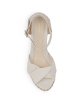 Plataforma Beige Dama Casual Moda Tiras Cruzadas Formal Playa 3402789