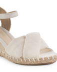 Plataforma Beige Dama Casual Moda Tiras Cruzadas Formal Playa 3402789