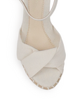 Plataforma Beige Dama Casual Moda Tiras Cruzadas Formal Playa 3402789