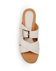 Plataforma Beige Casual Elegante Detalle Hebilla Moda Sandalia 3402836