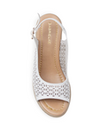 Sandalias Blanco Plataforma Mujer Comodas Casual Verano Confort 4910011