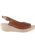 Sandalias Cafe Plataforma Mujer Comodas Casual Verano Confort4910013
