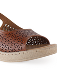Sandalias Cafe Plataforma Mujer Comodas Casual Verano Confort4910013