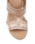 Sandalias Oro Rosa Casual Mujer Confort Diario Elegante y Ligero Moda 4910014