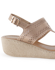 Sandalias Oro Rosa Casual Mujer Confort Diario Elegante y Ligero Moda 4910014