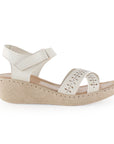 Sandalias Beige Mujer Diseño Perforado Casual Plataforma Baja Moda 4910018