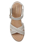 Sandalias Beige Mujer Diseño Perforado Casual Plataforma Baja Moda 4910018