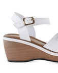 Plataforma Blanco Dama Sandalia Hebillas Pulsera Comoda Casual4910022