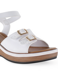 Plataforma Blanco Dama Sandalia Hebillas Pulsera Comoda Casual4910022