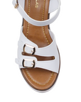 Plataforma Blanco Dama Sandalia Hebillas Pulsera Comoda Casual4910022
