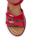 Plataforma Rojo Dama Sandalia Hebillas Pulsera Comoda Casual 4910024
