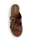 Plataforma Cafe Alta Mujer Casual Moda Dos Correas Ajustables 4910041