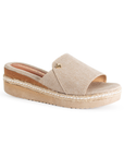 Sandalia Beige Mujer Plataforma Ligera Casual Verano Moda 2870201