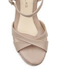 Plataforma Maquillaje Beige Mujer Yute Casual Moda Tira Doble Comoda Pulsera 2870210