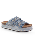 Sandalias Azul Moda Confort Pedrería Tendencia Casual Mujer 4900007