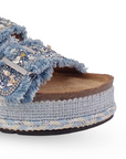Sandalias Azul Moda Confort Pedrería Tendencia Casual Mujer 4900007