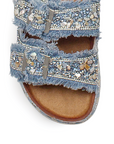 Sandalias Azul Moda Confort Pedrería Tendencia Casual Mujer 4900007