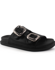 Sandalias Negro Casual Hebillas Confort Tendencia Dama 4900010