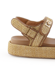 Sandalias Cafe Beige Velcro Confort Moda Casual Mujer 4900013