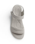 Sandalia Gris Dama Doble Tira Ajuste Velcro Confort Casual Verano 4900025