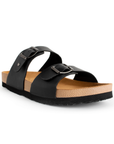 Sandalia Negro Playa Mujer Doble Hebilla Casual Comoda 3700018