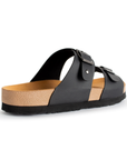 Sandalia Negro Playa Mujer Doble Hebilla Casual Comoda 3700018