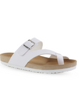Sandalia Blanco Mujer Casual Hebilla Comodas Ligeras Modernas Playa .3700090