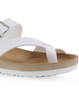 Sandalia Blanco Mujer Casual Hebilla Comodas Ligeras Modernas Playa .3700090